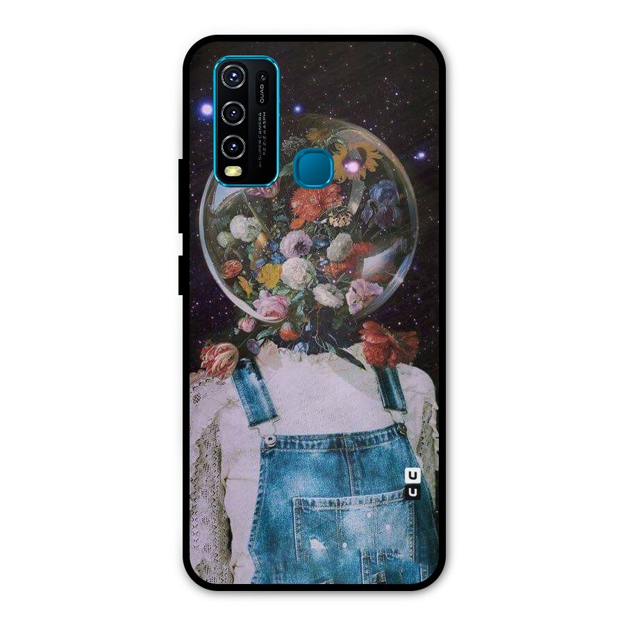Flower Face Metal Back Case for Vivo Y50