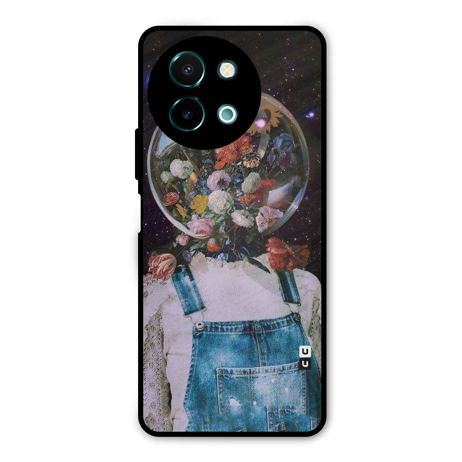 Flower Face Metal Back Case for Vivo Y58