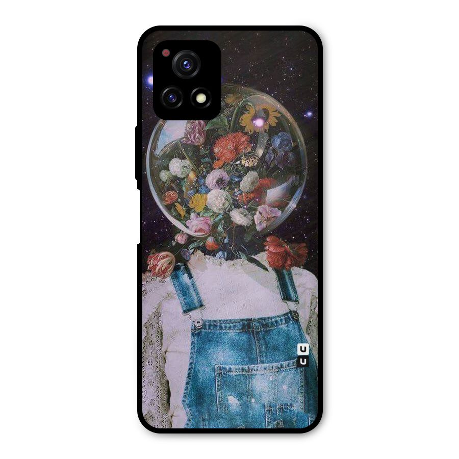 Flower Face Metal Back Case for Vivo Y72 5G