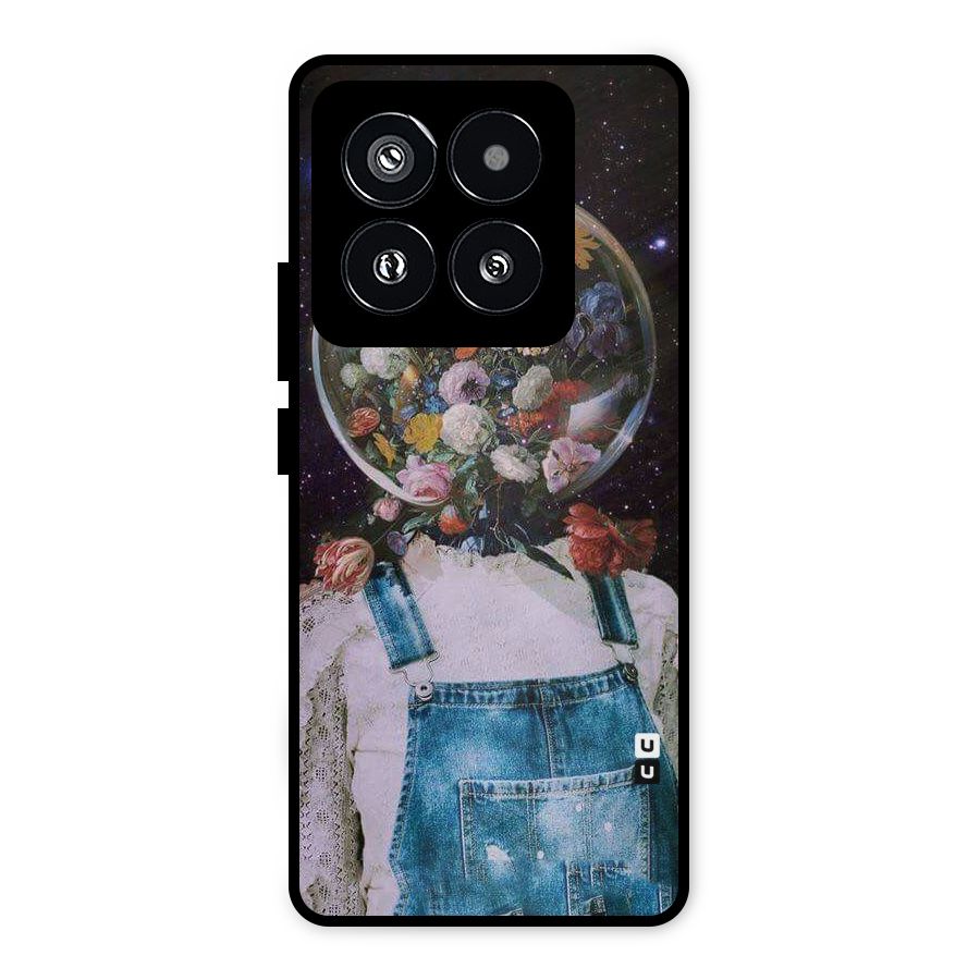 Flower Face Metal Back Case for Xiaomi 14 Pro