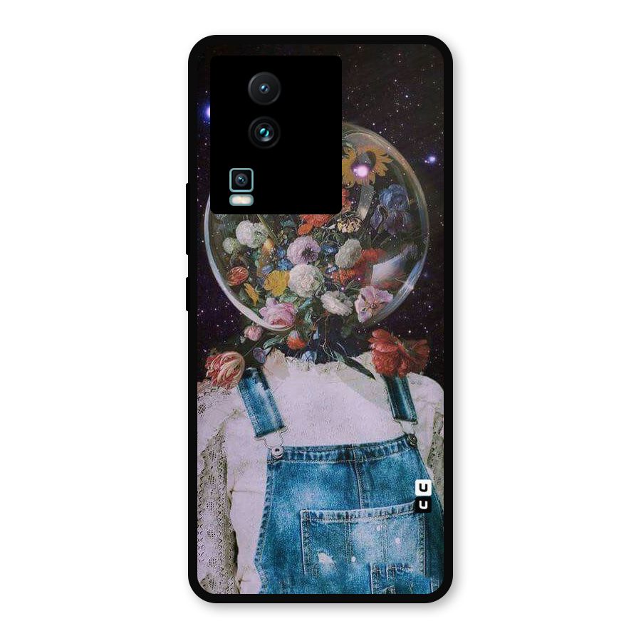 Flower Face Metal Back Case for iQOO Neo 7 Pro