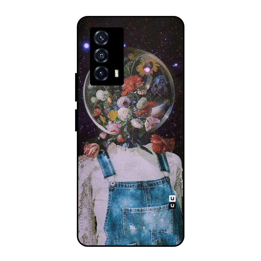 Flower Face Metal Back Case for iQOO Z5