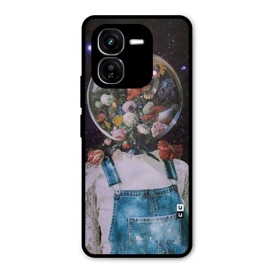 Flower Face Metal Back Case for iQOO Z9x