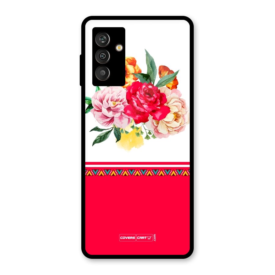 Flower Fusion Glass Back Case for Galaxy M13