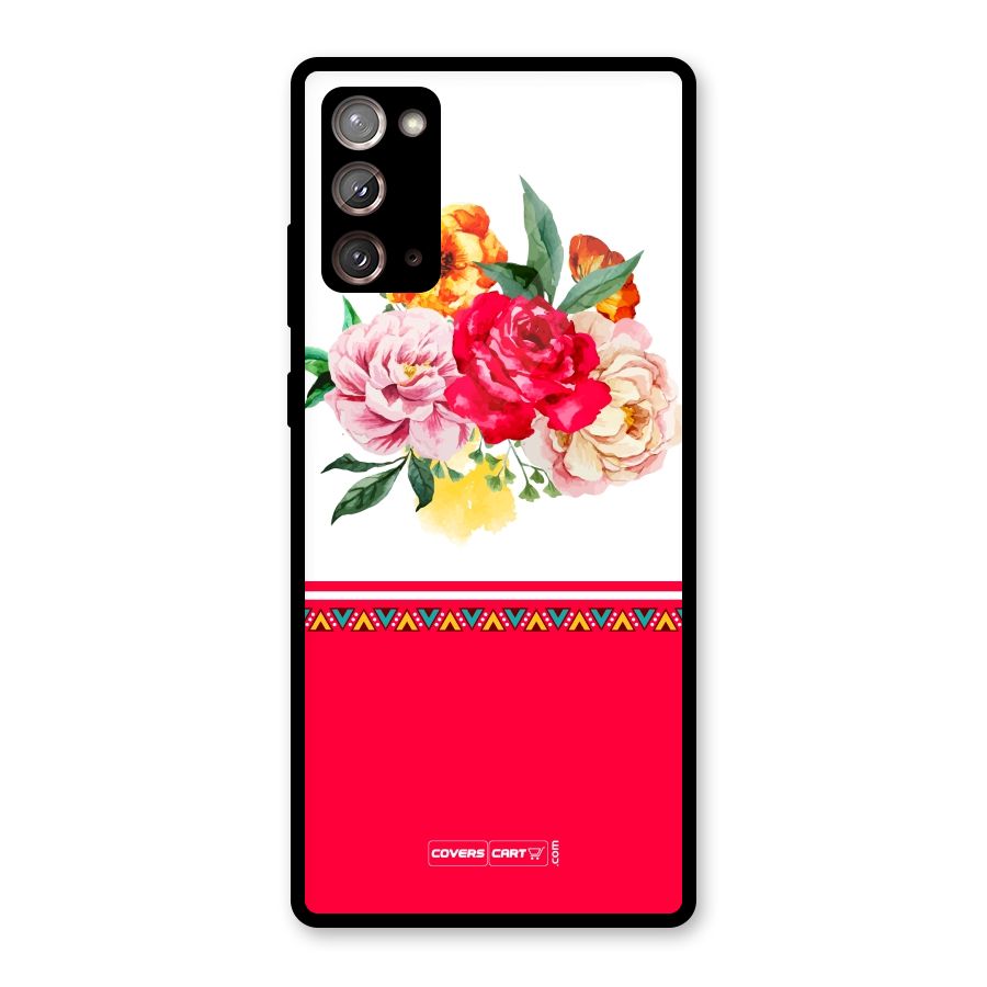 Flower Fusion Glass Back Case for Galaxy Note 20