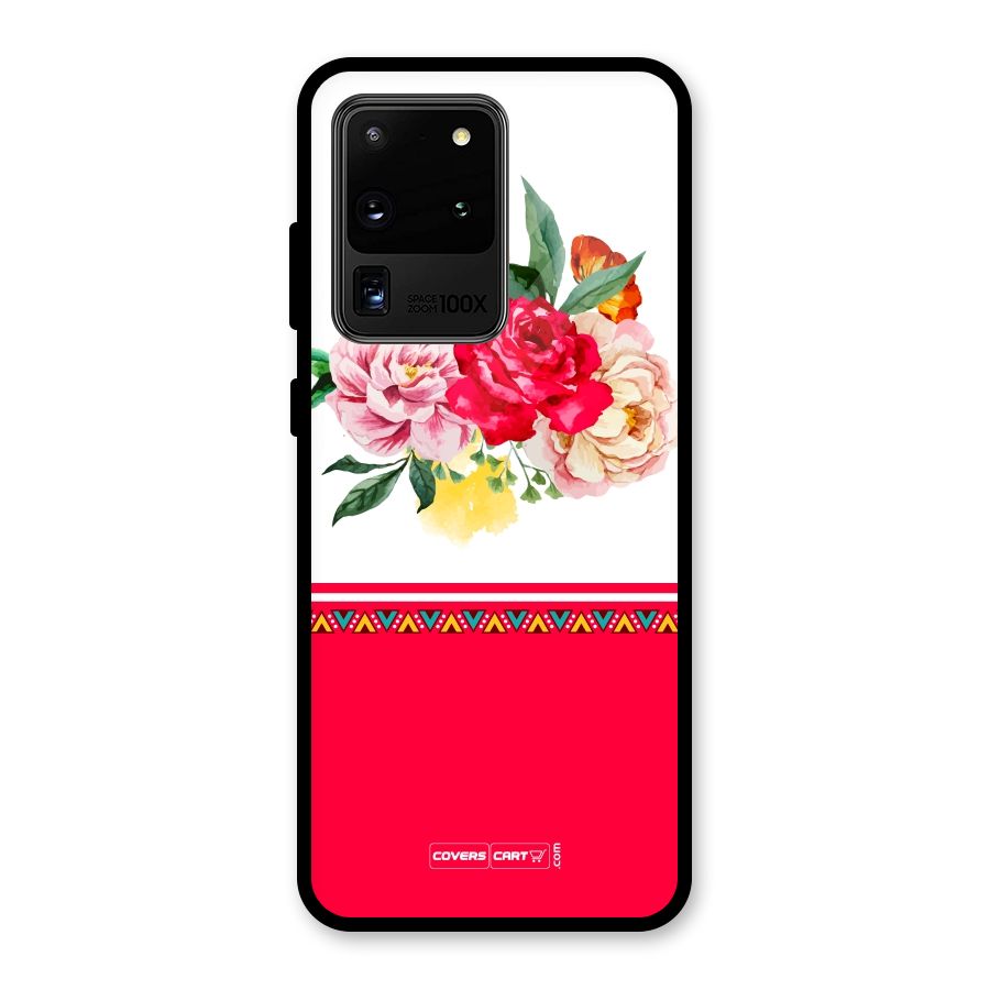 Flower Fusion Glass Back Case for Galaxy S20 Ultra