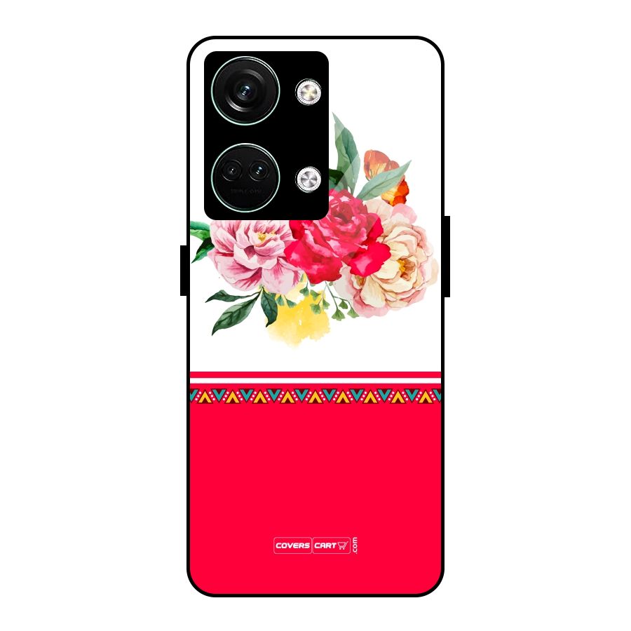 Flower Fusion Glass Back Case for Oneplus Nord 3