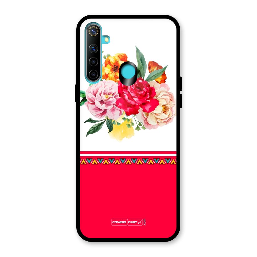 Flower Fusion Glass Back Case for Realme Narzo 10