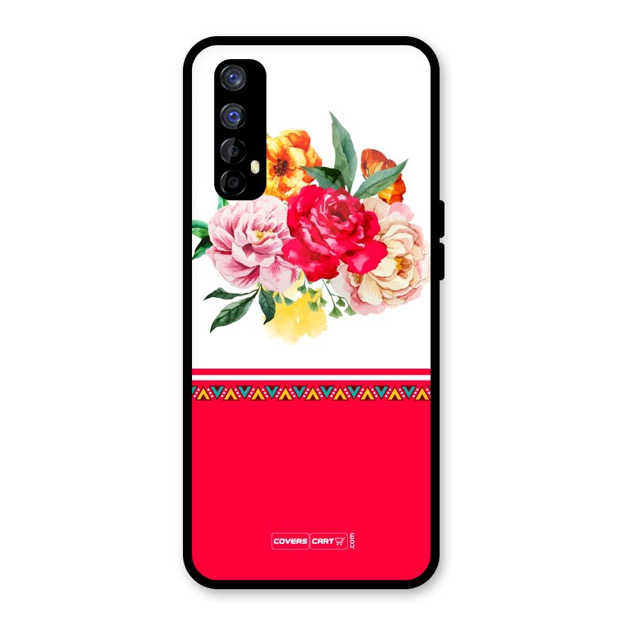 Flower Fusion Glass Back Case for Realme Narzo 20 Pro