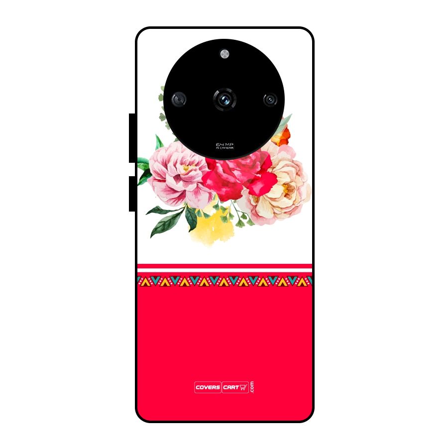 Flower Fusion Glass Back Case for Realme Narzo 60 5G
