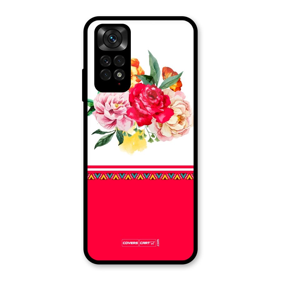 Flower Fusion Glass Back Case for Redmi Note 11S