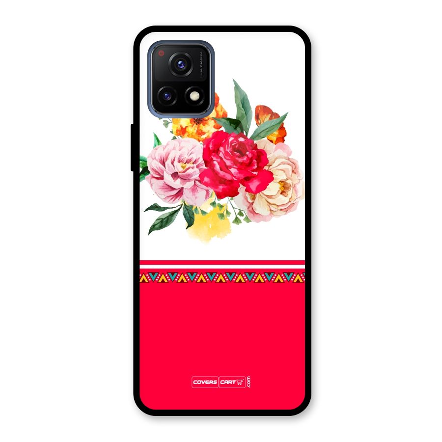 Flower Fusion Glass Back Case for Vivo Y72 5G