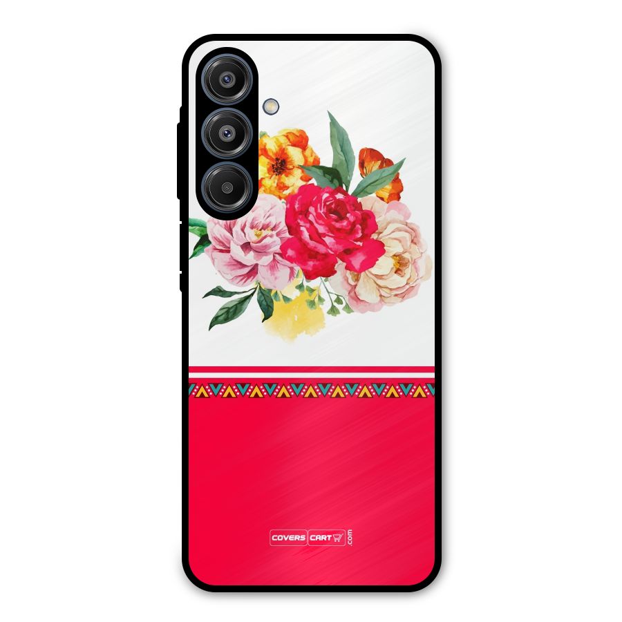 Flower Fusion Metal Back Case for Galaxy A16 5G