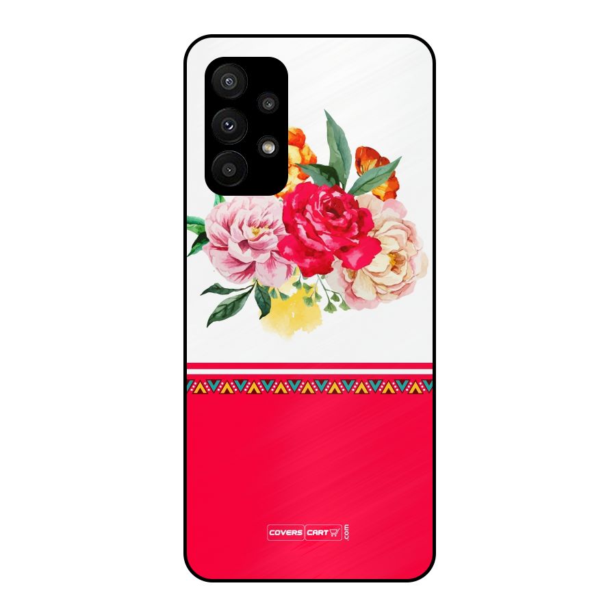 Flower Fusion Metal Back Case for Galaxy A23