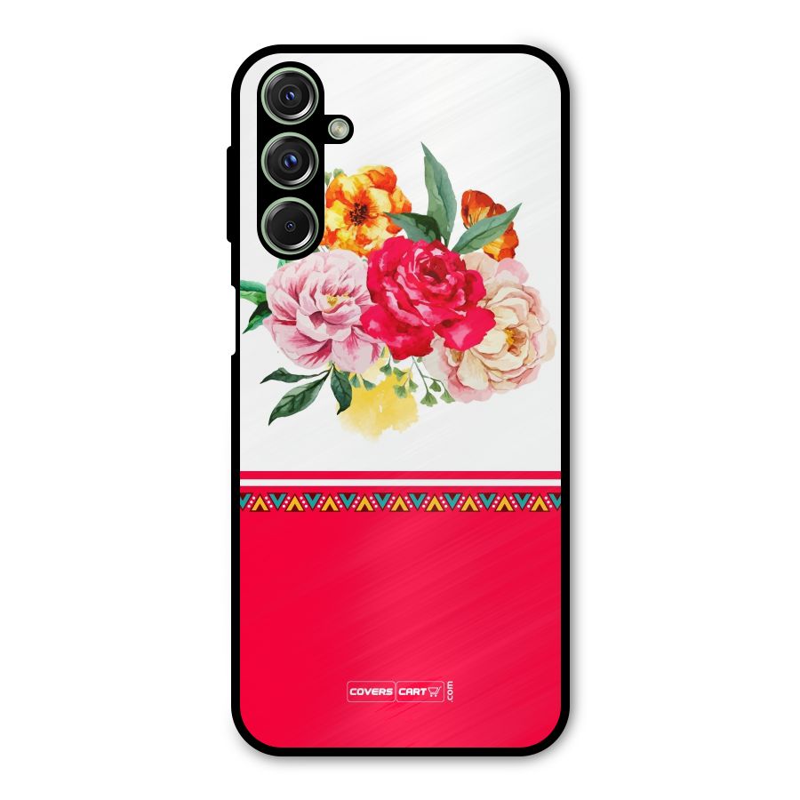 Flower Fusion Metal Back Case for Galaxy F34