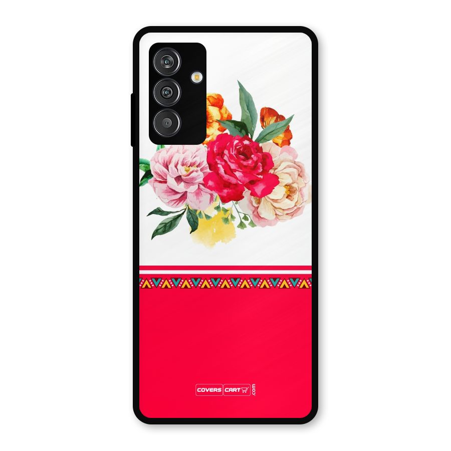 Flower Fusion Metal Back Case for Galaxy M14 5G