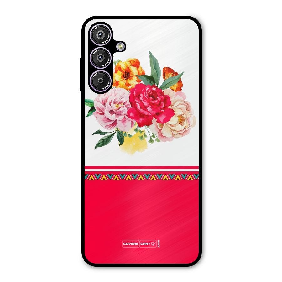 Flower Fusion Metal Back Case for Galaxy M15