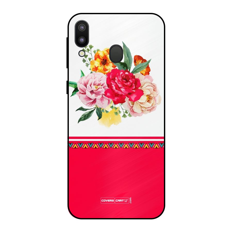Flower Fusion Metal Back Case for Galaxy M20