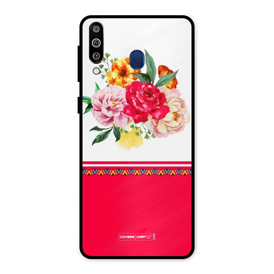 Flower Fusion Metal Back Case for Galaxy M30