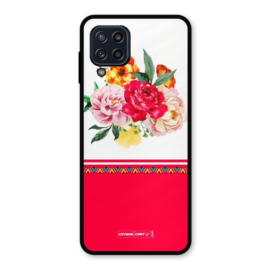 Flower Fusion Metal Back Case for Galaxy M32