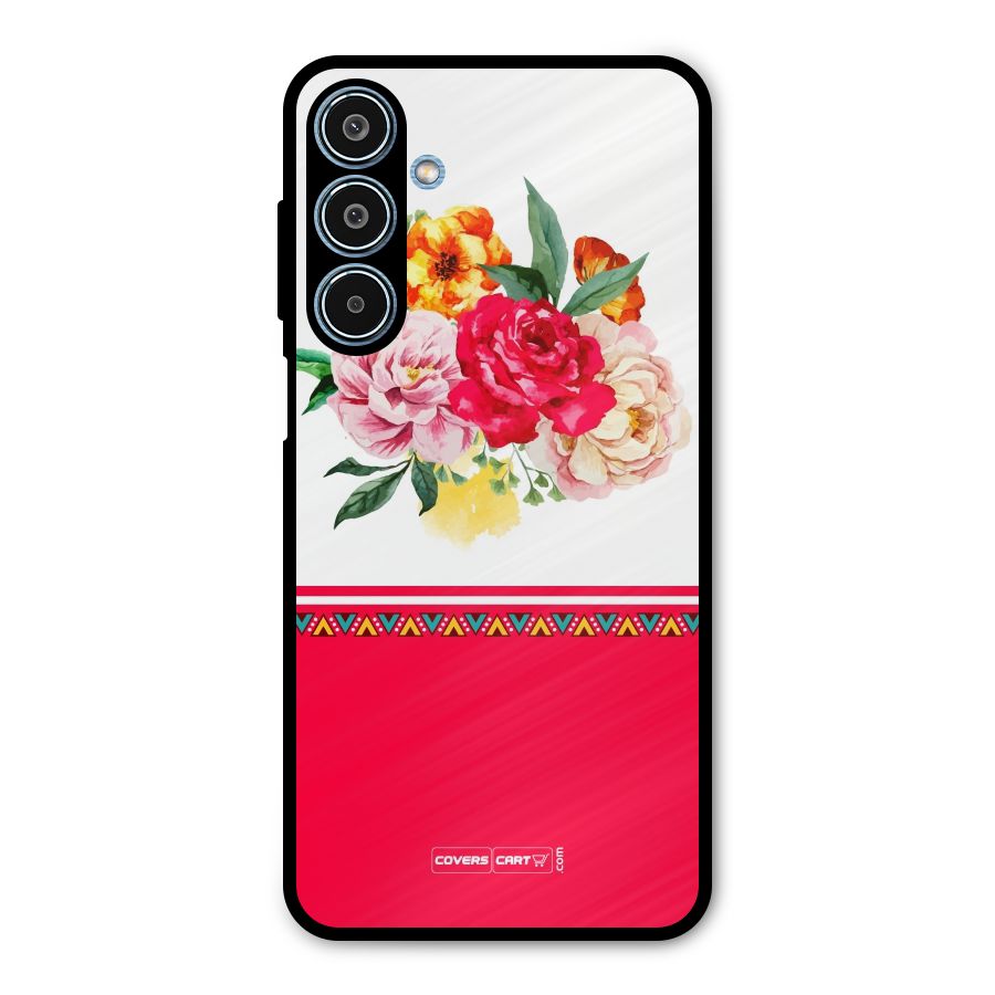 Flower Fusion Metal Back Case for Galaxy M35