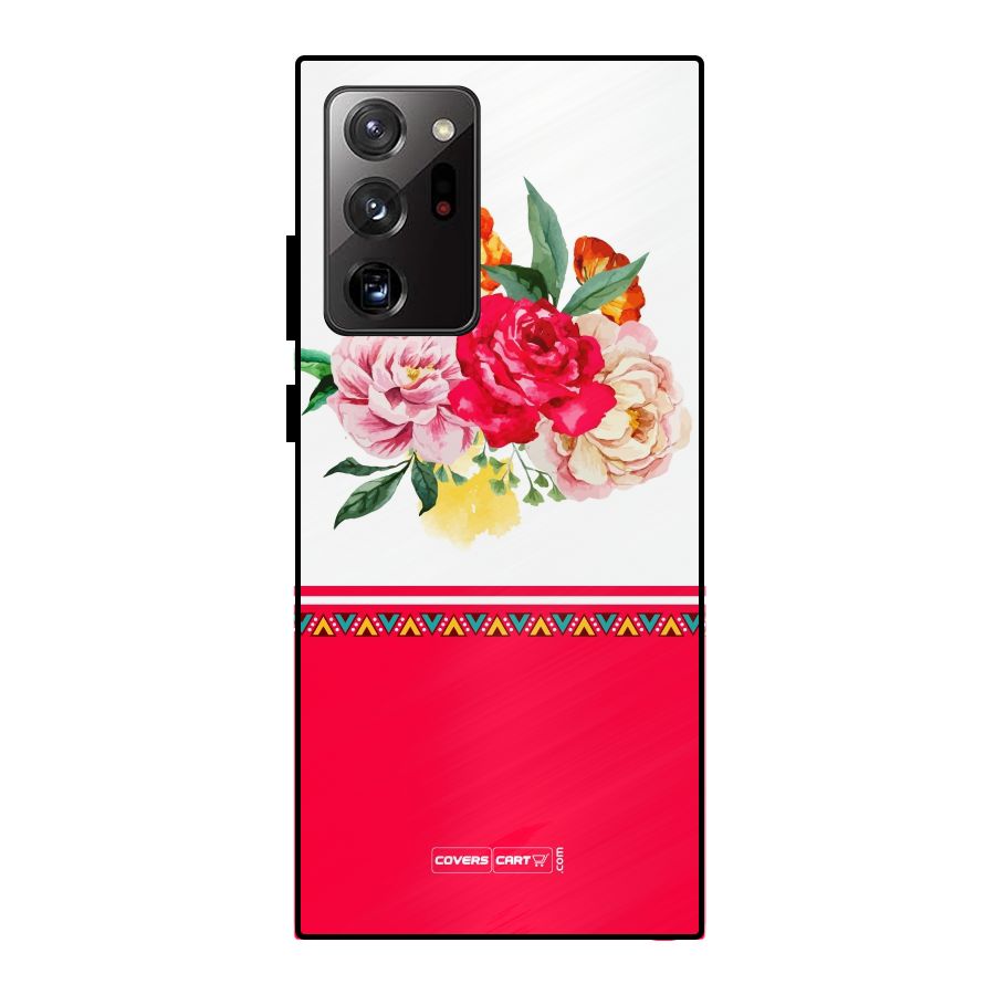 Flower Fusion Metal Back Case for Galaxy Note 20 Ultra
