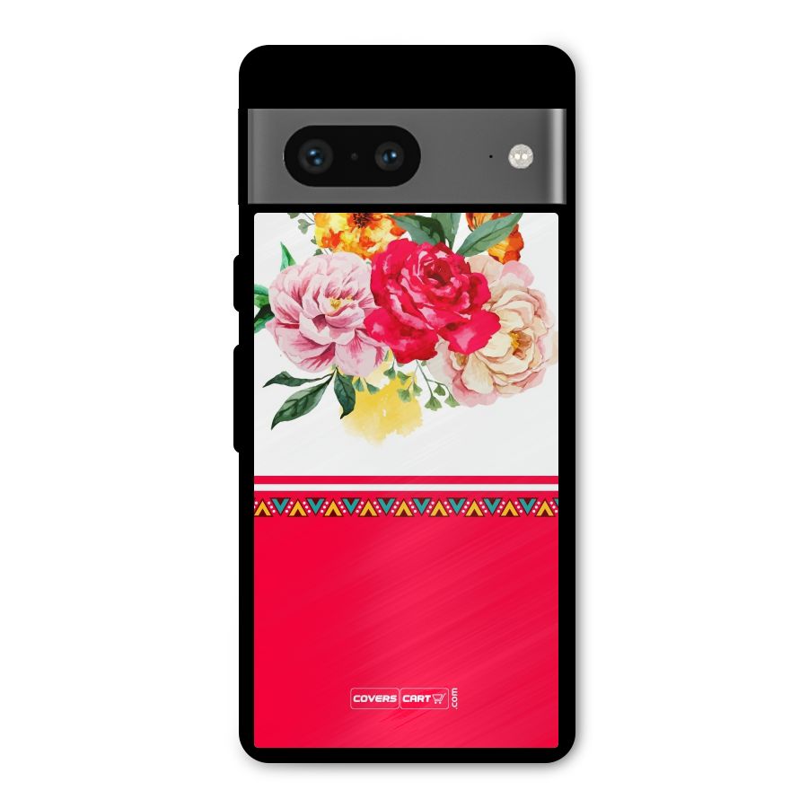 Flower Fusion Metal Back Case for Google Pixel 7
