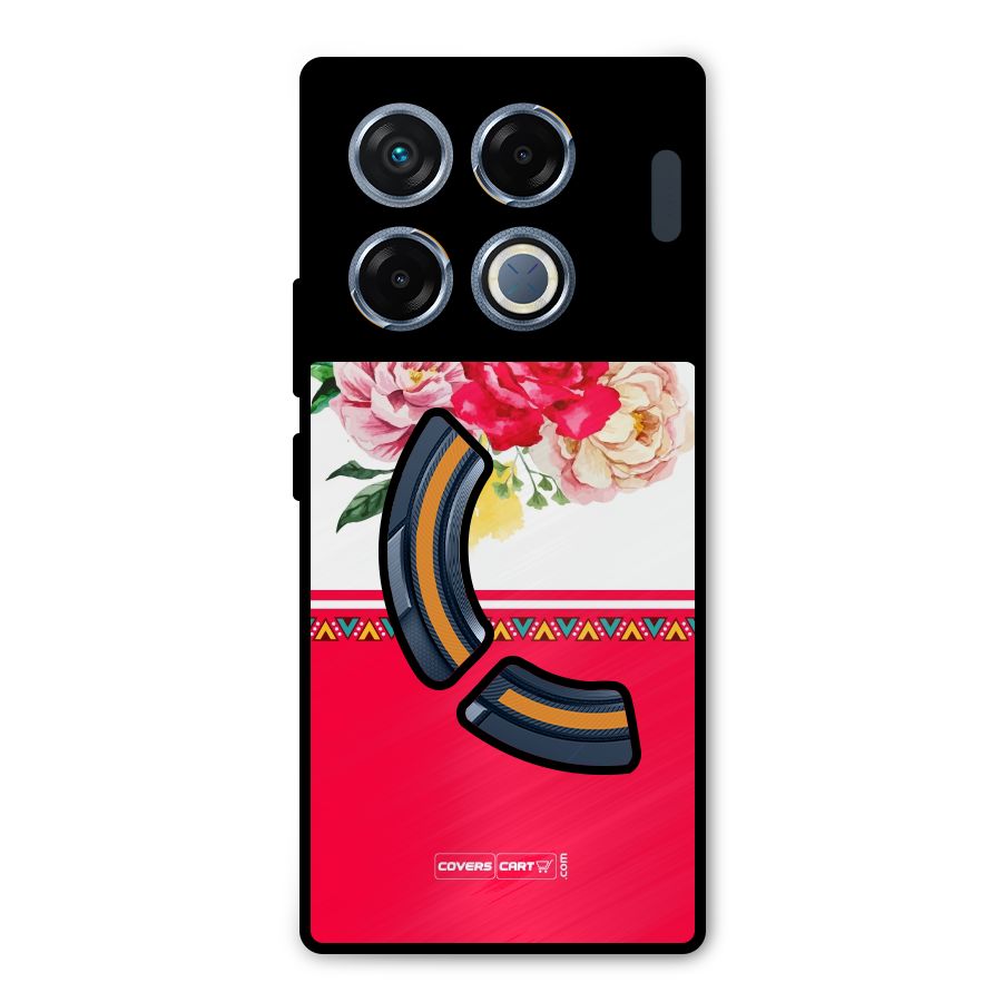 Flower Fusion Metal Back Case for Infinix GT 20 Pro