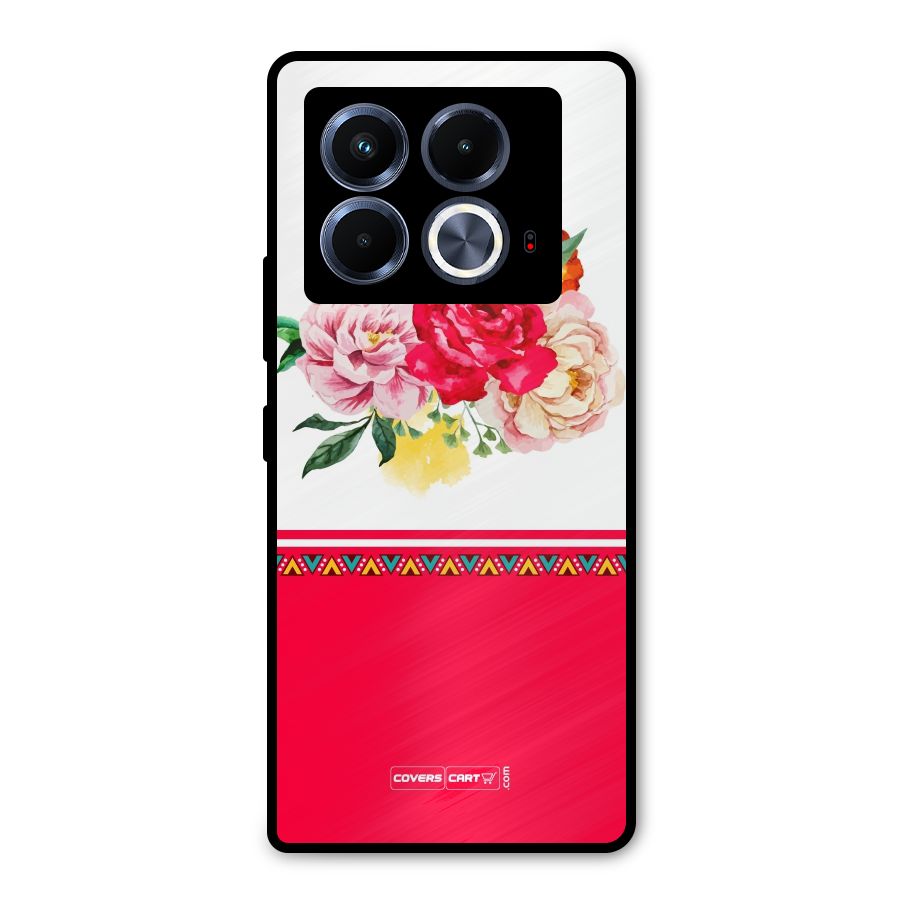 Flower Fusion Metal Back Case for Infinix Note 40 5G