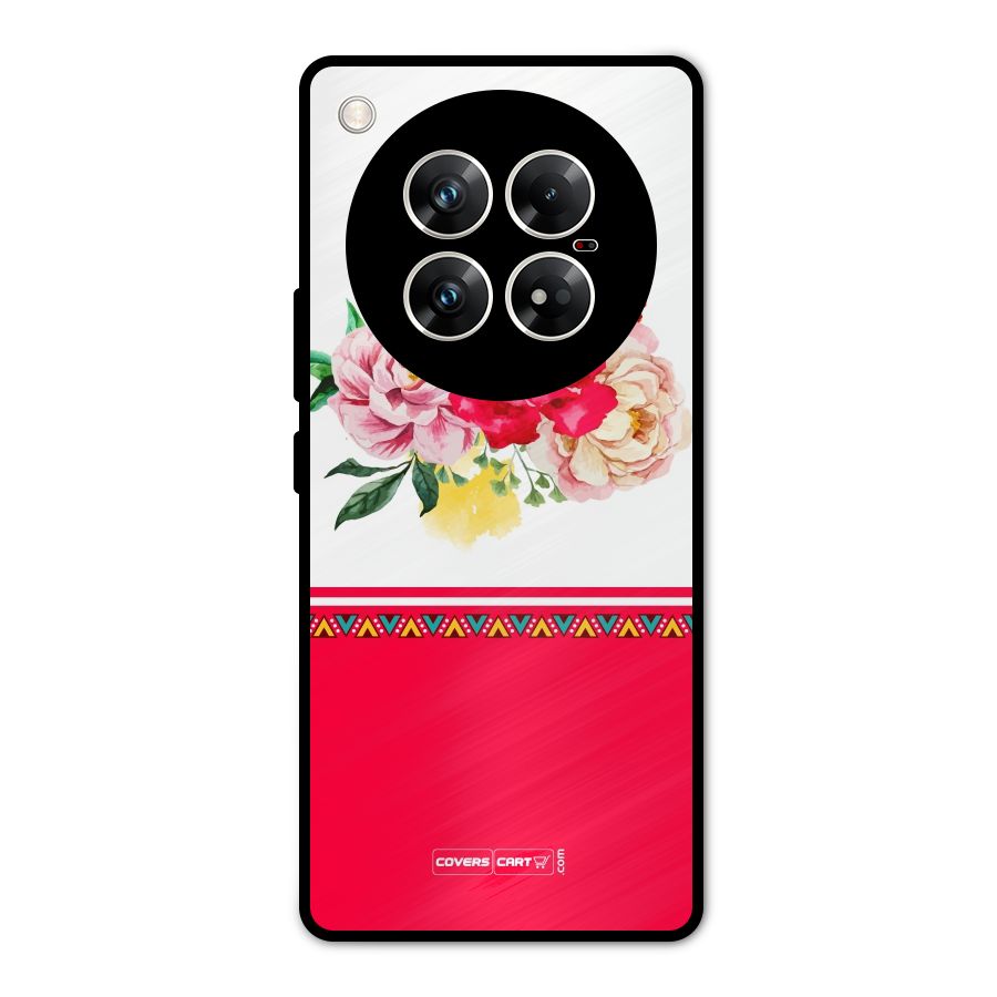 Flower Fusion Metal Back Case for Infinix Zero 40 5G