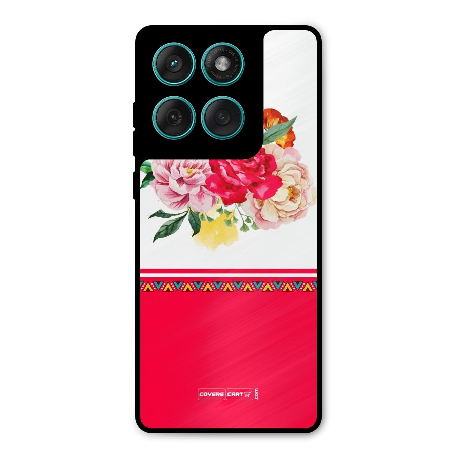 Flower Fusion Metal Back Case for Motorola Edge 60 Fusion