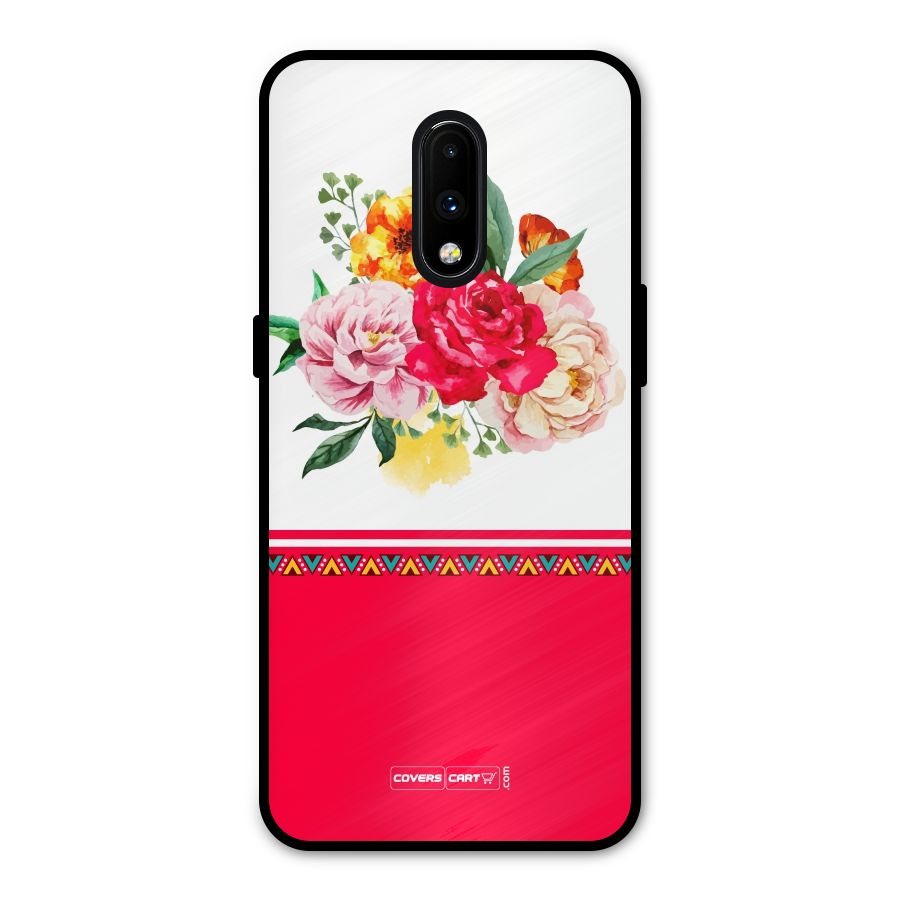 Flower Fusion Metal Back Case for OnePlus 7