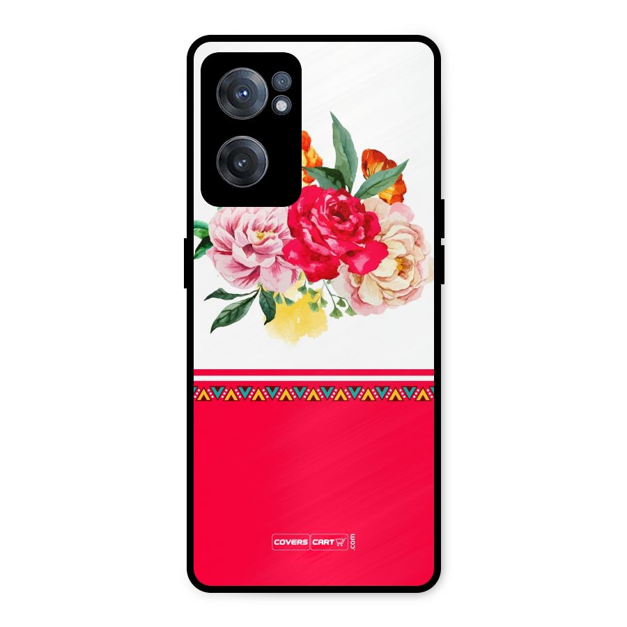 Flower Fusion Metal Back Case for OnePlus Nord CE 2 5G