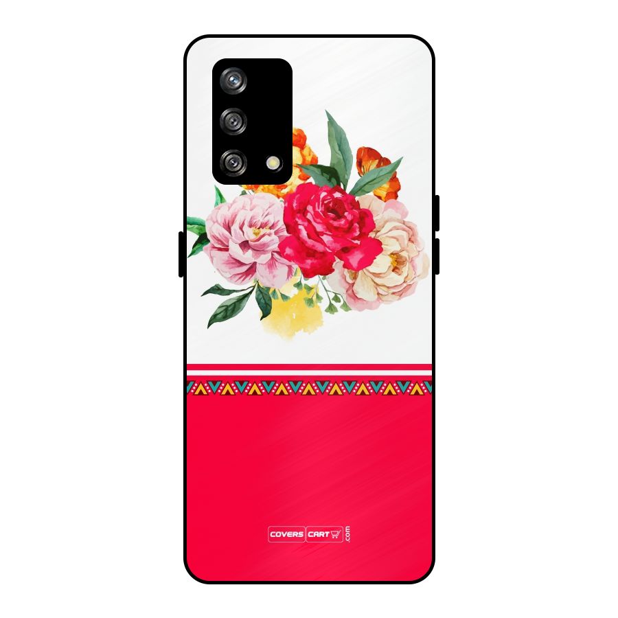 Flower Fusion Metal Back Case for Oppo F19