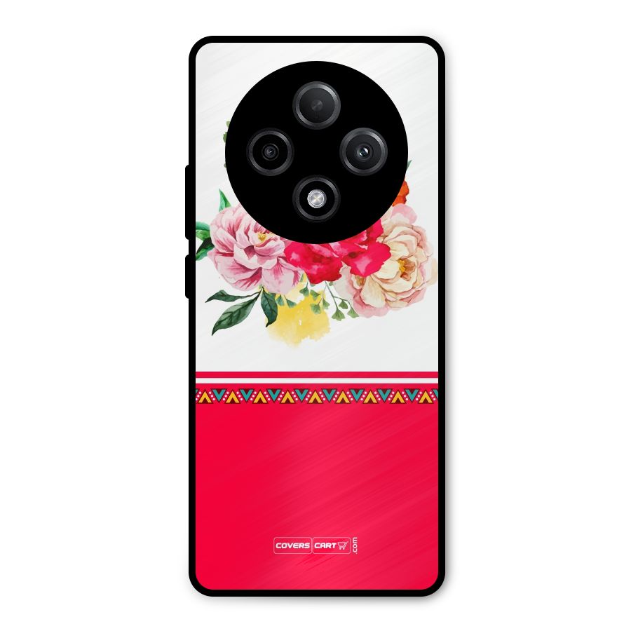 Flower Fusion Metal Back Case for Oppo F27 Pro Plus
