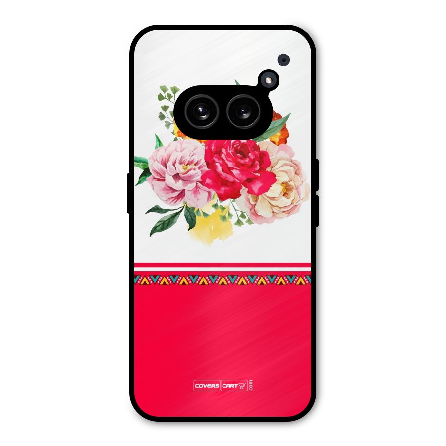 Flower Fusion Metal Back Case for Nothing Phone 2a