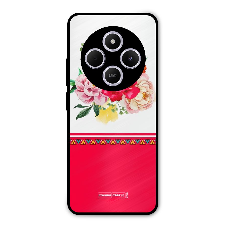 Flower Fusion Metal Back Case for Poco M7