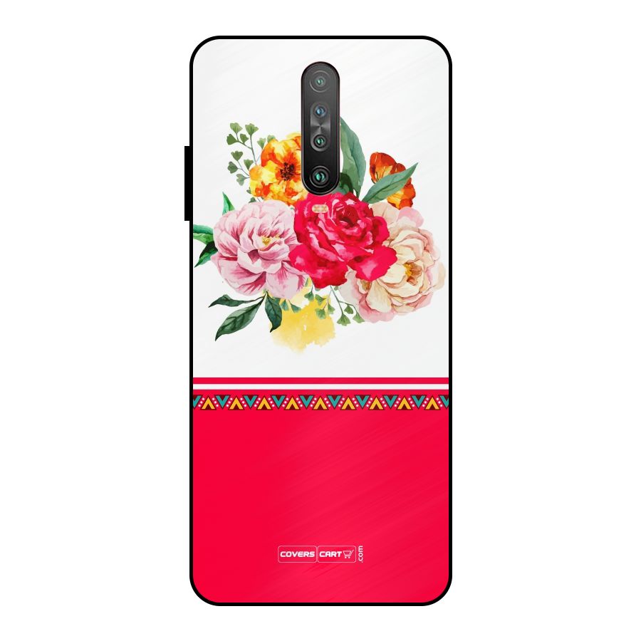 Flower Fusion Metal Back Case for Poco X2