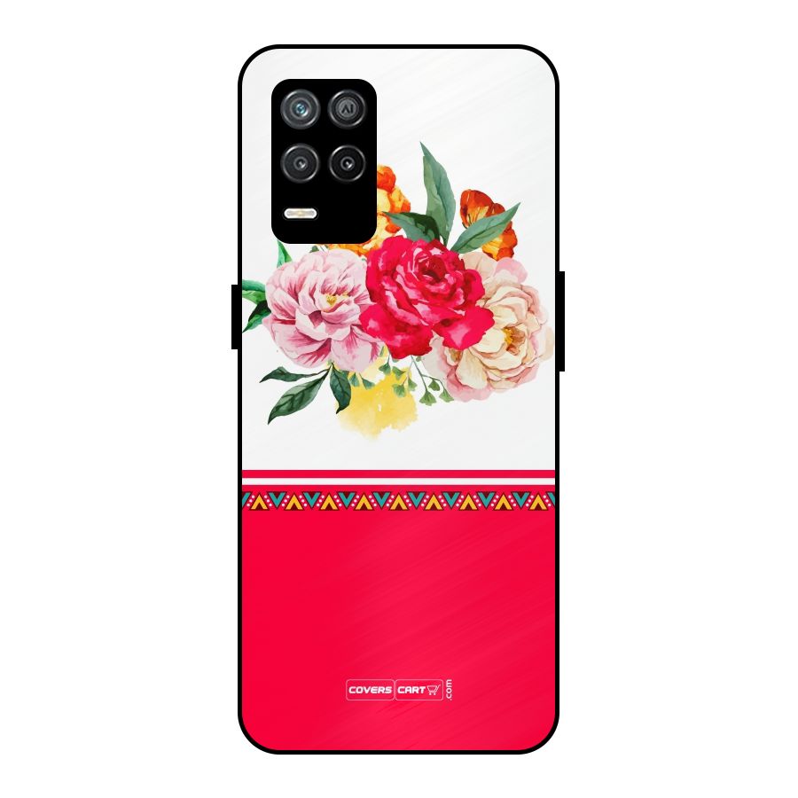 Flower Fusion Metal Back Case for Realme 8 5G