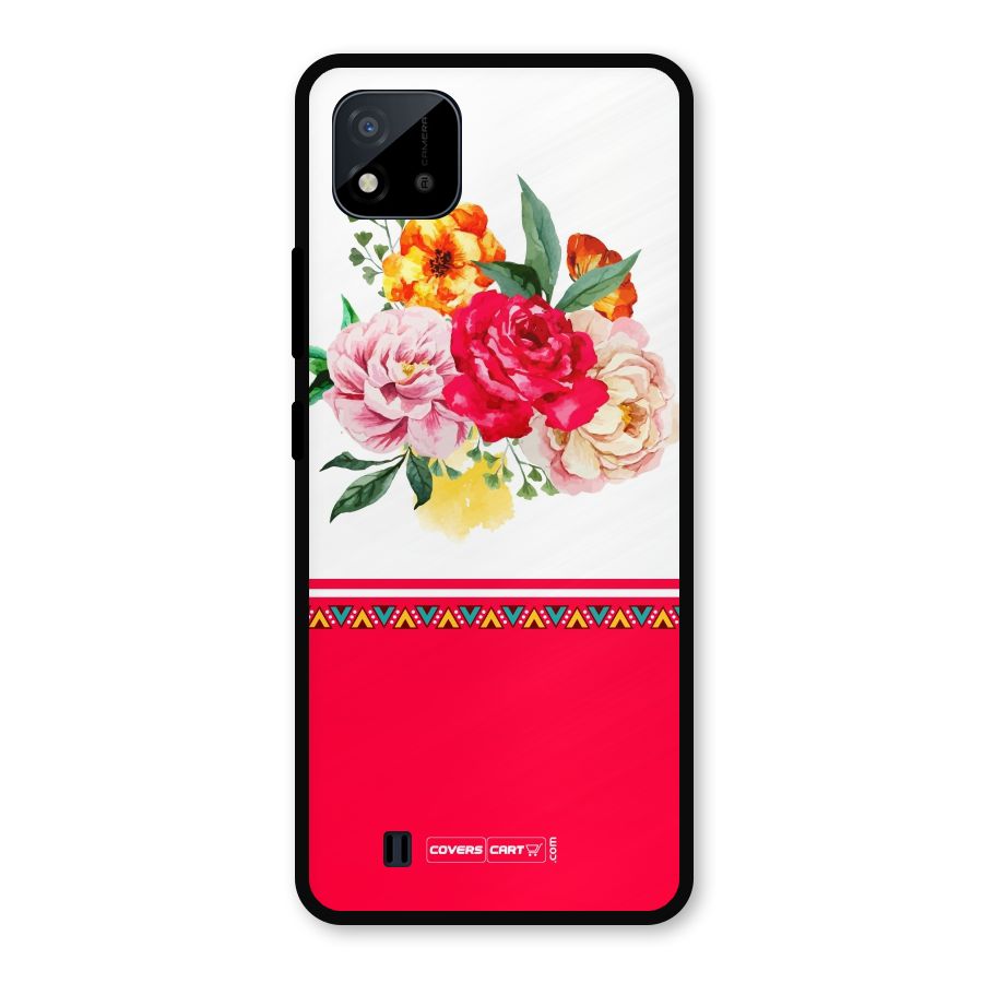 Flower Fusion Metal Back Case for Realme C11 2021