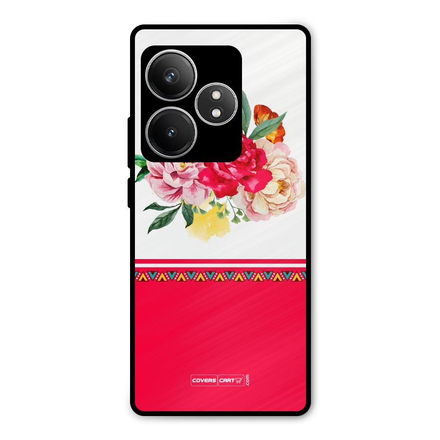 Flower Fusion Metal Back Case for Realme GT 6T