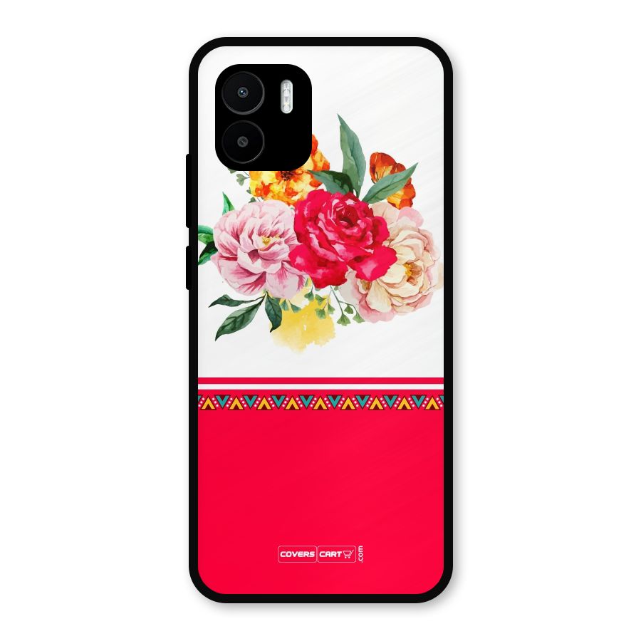 Flower Fusion Metal Back Case for Redmi A2