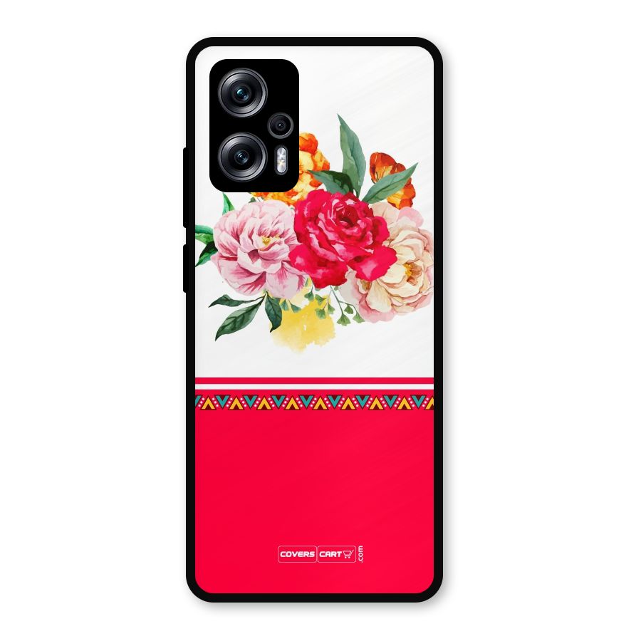 Flower Fusion Metal Back Case for Redmi K50i