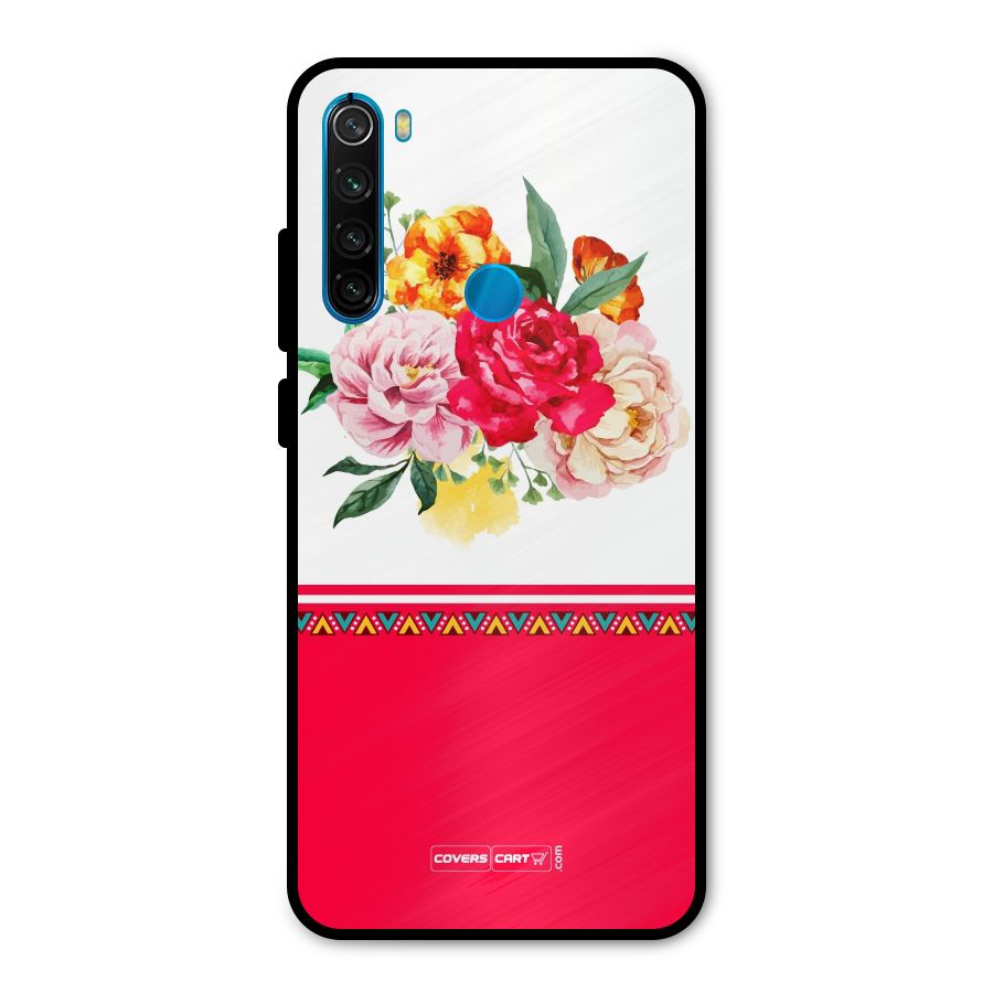 Flower Fusion Metal Back Case for Redmi Note 8