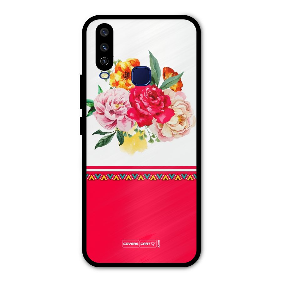 Flower Fusion Metal Back Case for Vivo V17