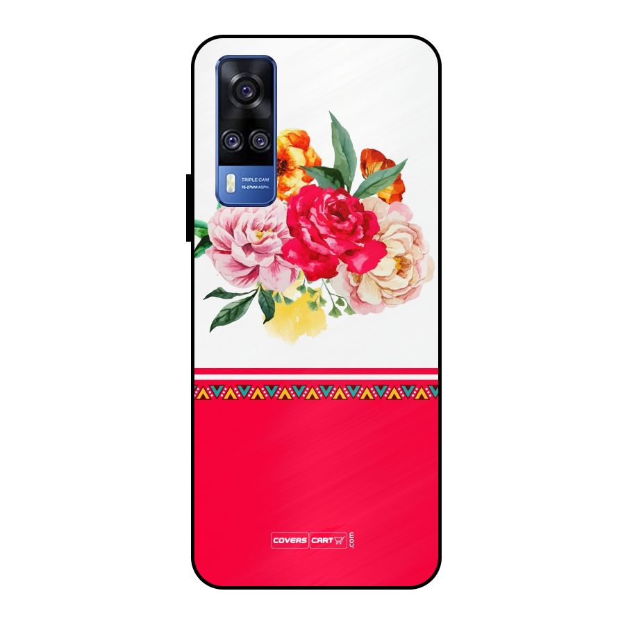 Flower Fusion Metal Back Case for Vivo Y51