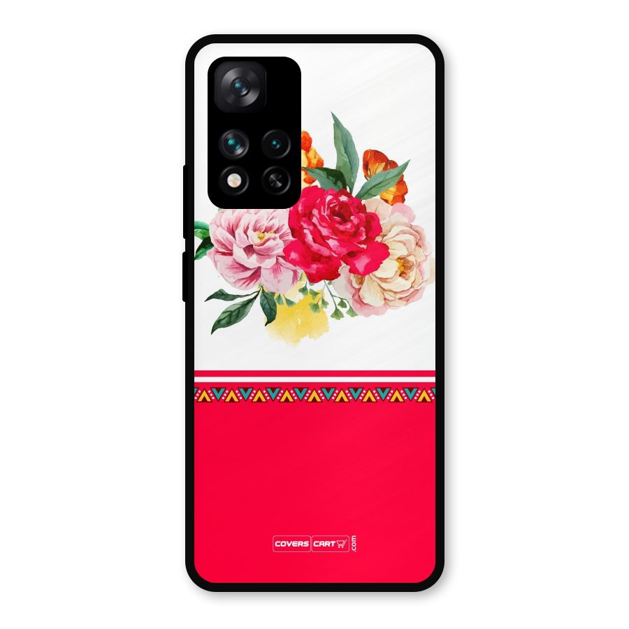 Flower Fusion Metal Back Case for Xiaomi 11i Hypercharge 5G