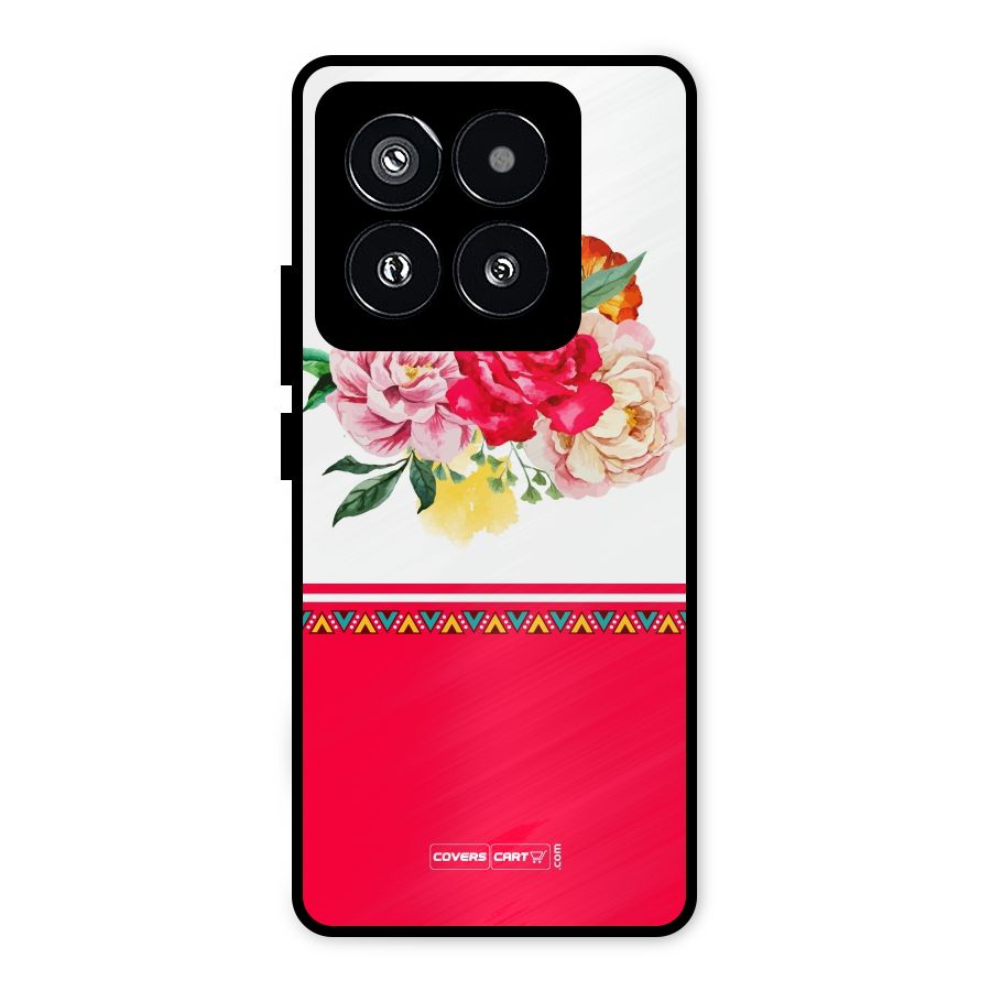 Flower Fusion Metal Back Case for Xiaomi 14 Pro