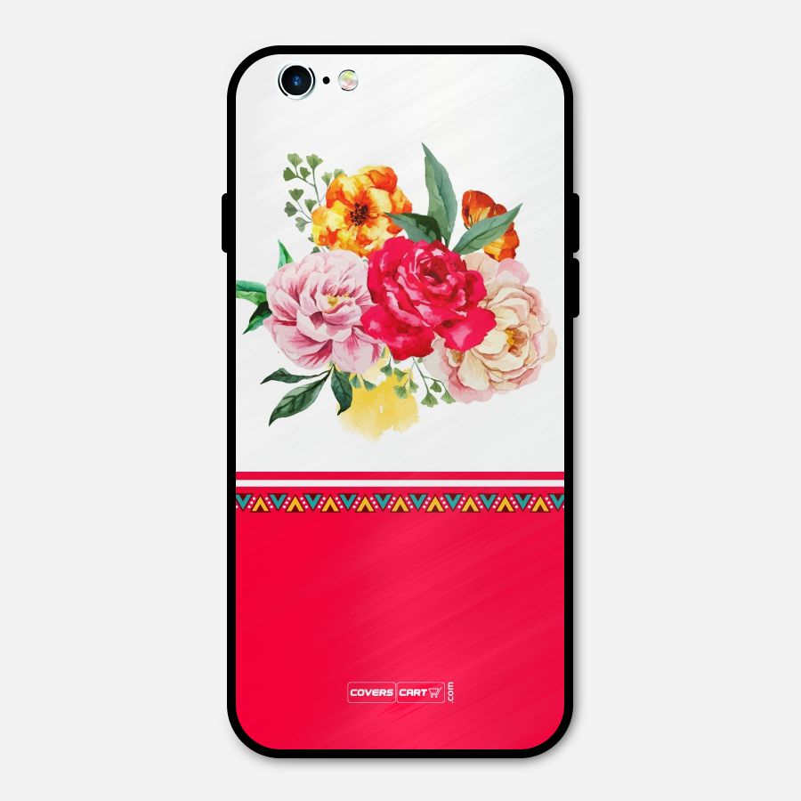 Flower Fusion Metal Back Case for iPhone 6 6s