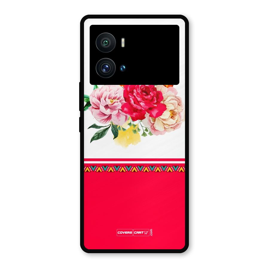 Flower Fusion Metal Back Case for iQOO 9 Pro